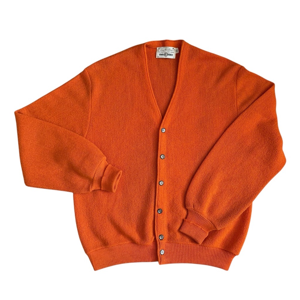 Men's V-Neck Sweater - Orange